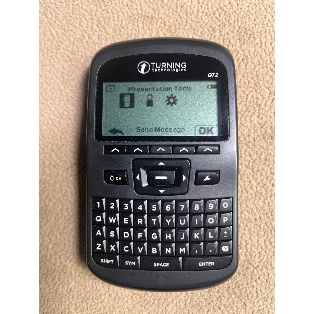 Turning Technologies QT2 Response Clicker RCQR-02 QWERTY Keyboard Black Gray